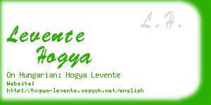 levente hogya business card